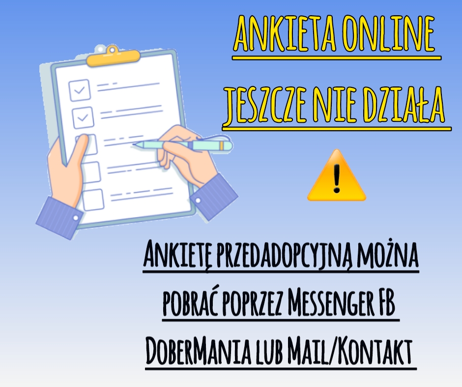 Dobermania - Ankieta Przedadopcyjna ⚠️